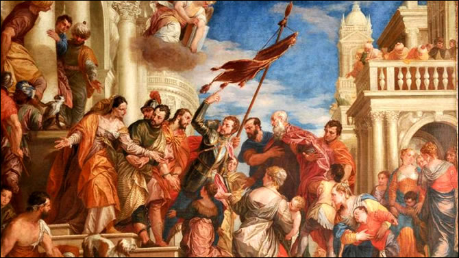 Saint-Marc et Saint-Marcelin menés au martyre, un tableau préparatoire de Véronèse - Mudia