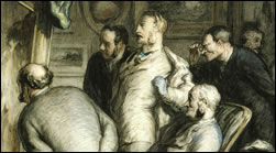 Daumier - Les critiques (Visiteurs dans l'atelier d'un peintre)