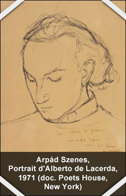Arpád Szenes, Portrait d'Alberto de Lacerda, 1971 (doc. Poets House, New York)