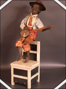 Joueur de banjo par Gustave Vichy, ancienne collection J. Damiot